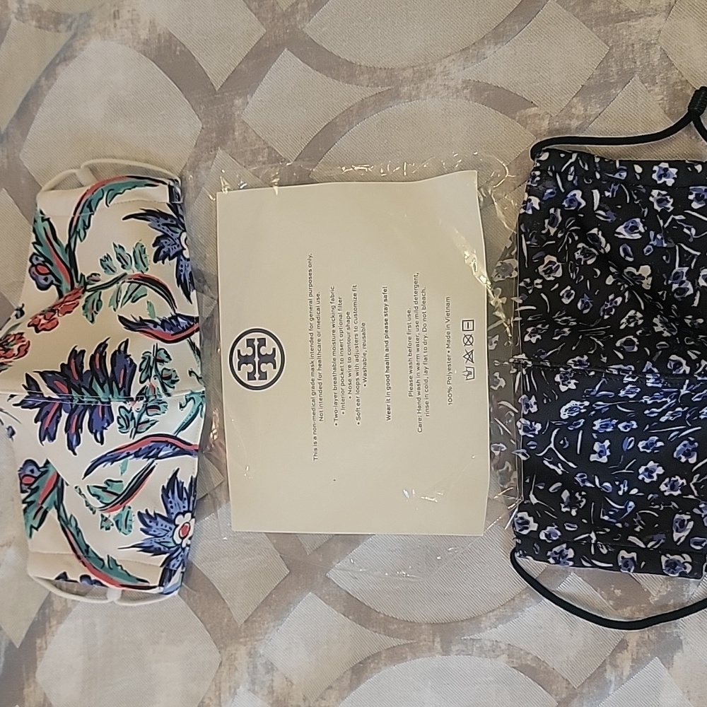 Tori Burch two layers breathable mask, set of two